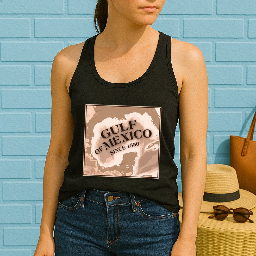 Vintage Gulf Of Mexico Since 1550 Map Womens Tank Top