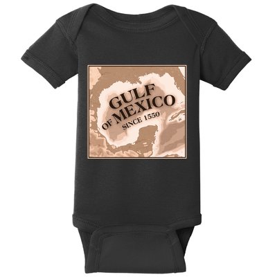 Vintage Gulf Of Mexico Since 1550 Map Baby Bodysuit