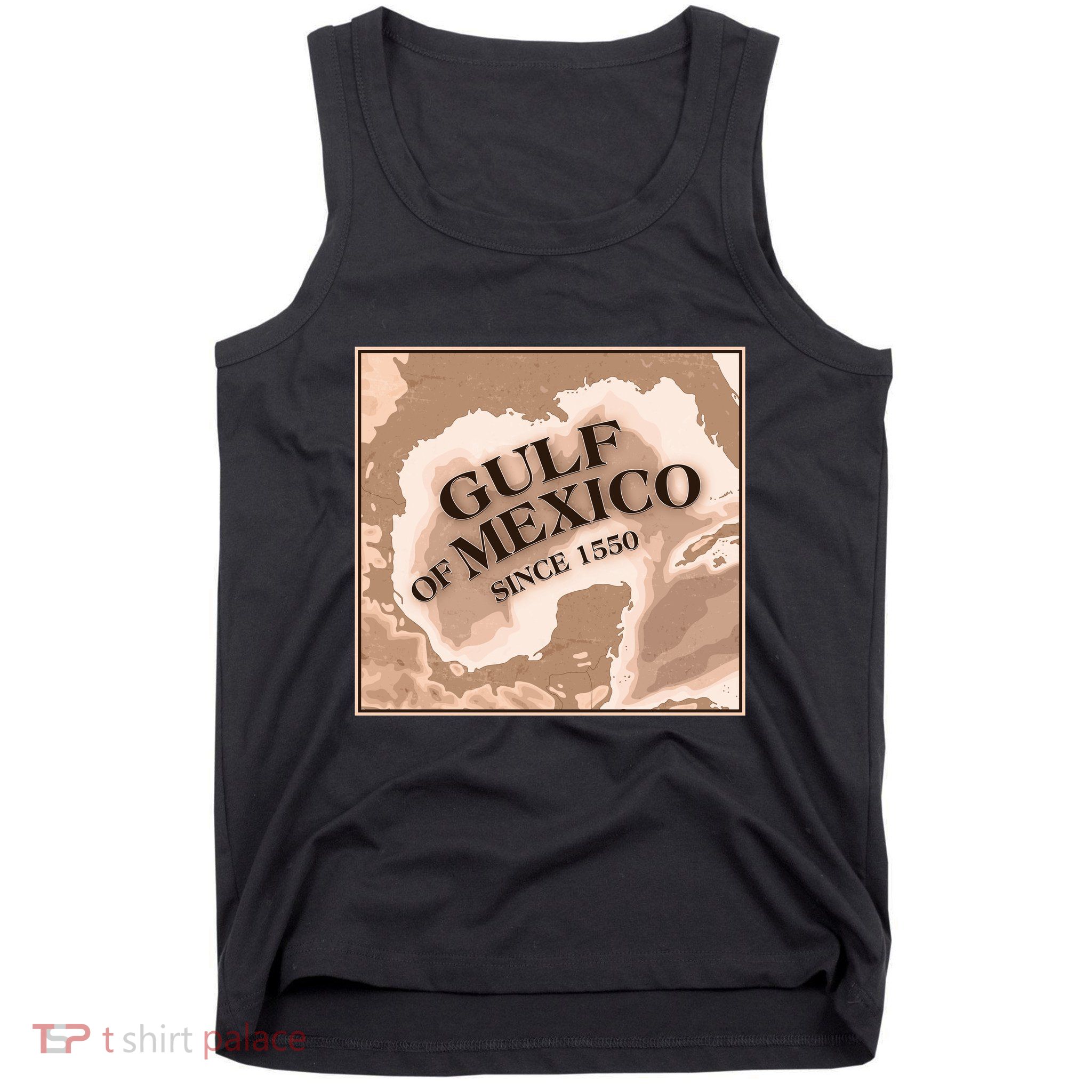 Vintage Gulf Of Mexico Since 1550 Map Tank Top