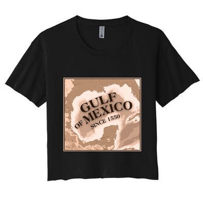 Vintage Gulf Of Mexico Since 1550 Map Crop Top