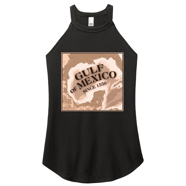 Vintage Gulf Of Mexico Since 1550 Map Women's Perfect Tri Rocker Tank