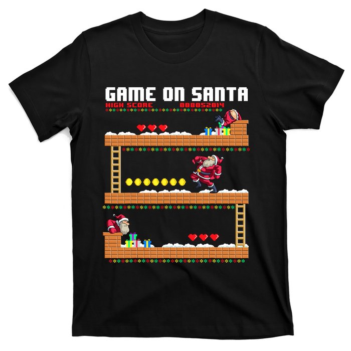 Video Game On Santa Ugly Christmas Gamer Santa Claus Gift T-Shirt