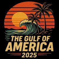 Vintage Gulf Of US America 2025 Retro Sunset USA Beach Doggie Tank