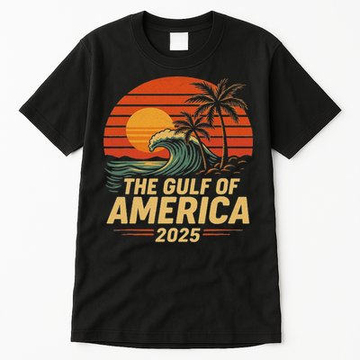 Vintage Gulf Of US America 2025 Retro Sunset USA Beach Tall T-Shirt