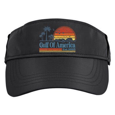 Vintage Gulf Of Us America Est 2025 Retro Beach Adult Drive Performance Visor