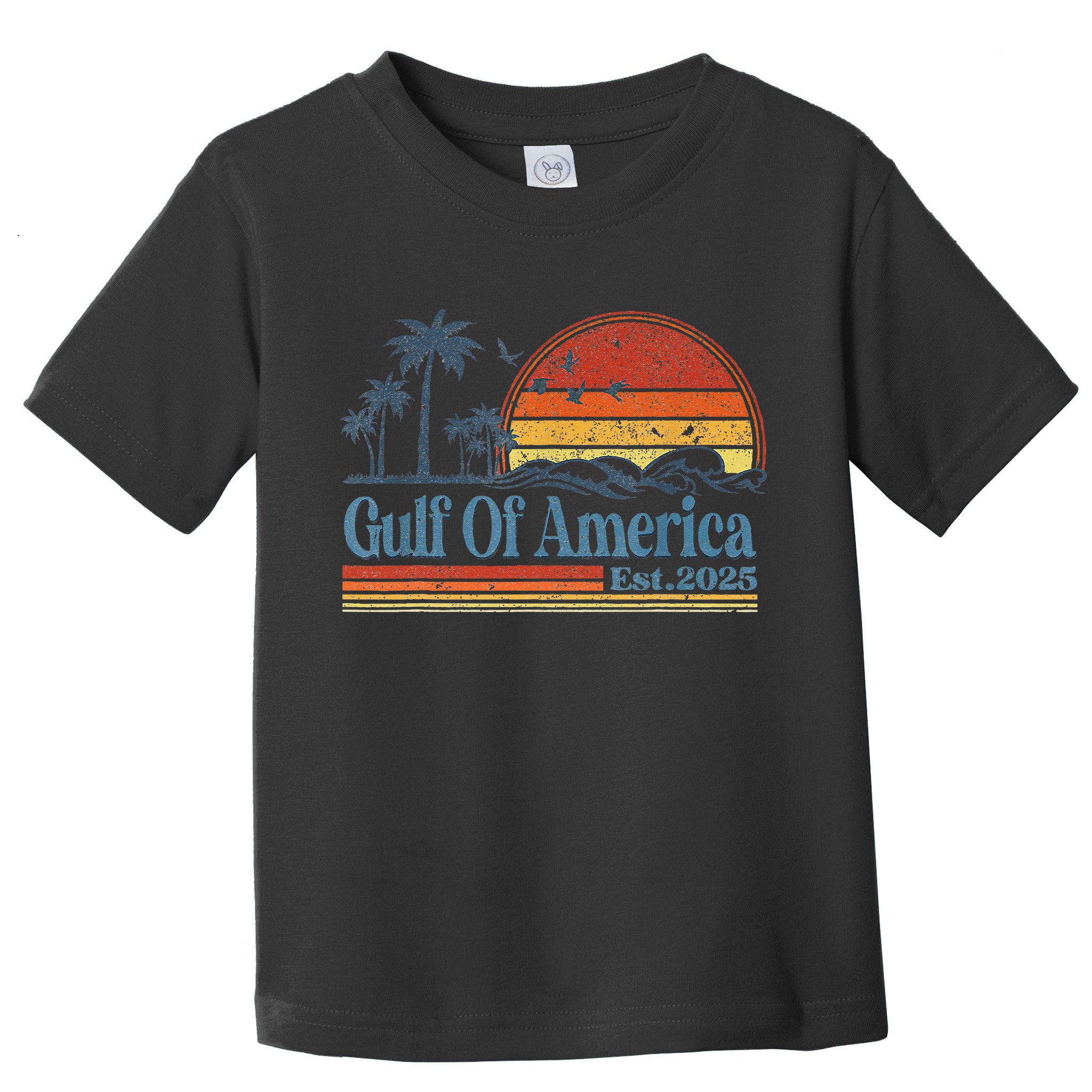 Vintage Gulf Of Us America Est 2025 Retro Beach Toddler T-Shirt