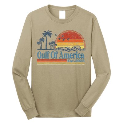 Vintage Gulf Of Us America Est 2025 Retro Beach Long Sleeve Shirt