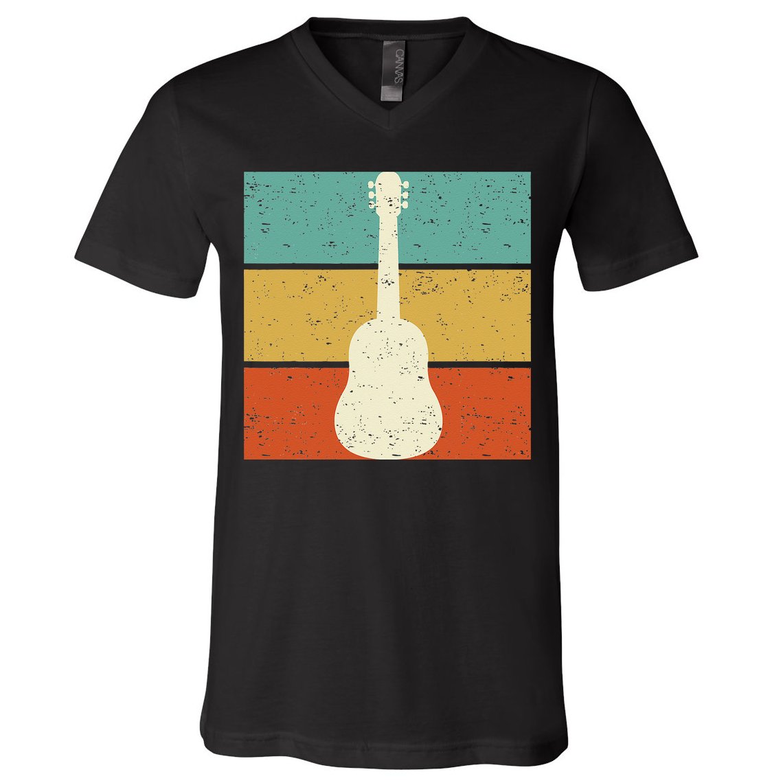 Vintage Guitar Player Design Guitarist I Acoustic Guitar V-Neck T-Shirt