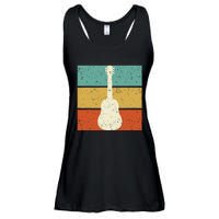 Vintage Guitar Player Design Guitarist I Acoustic Guitar Ladies Essential Flowy Tank