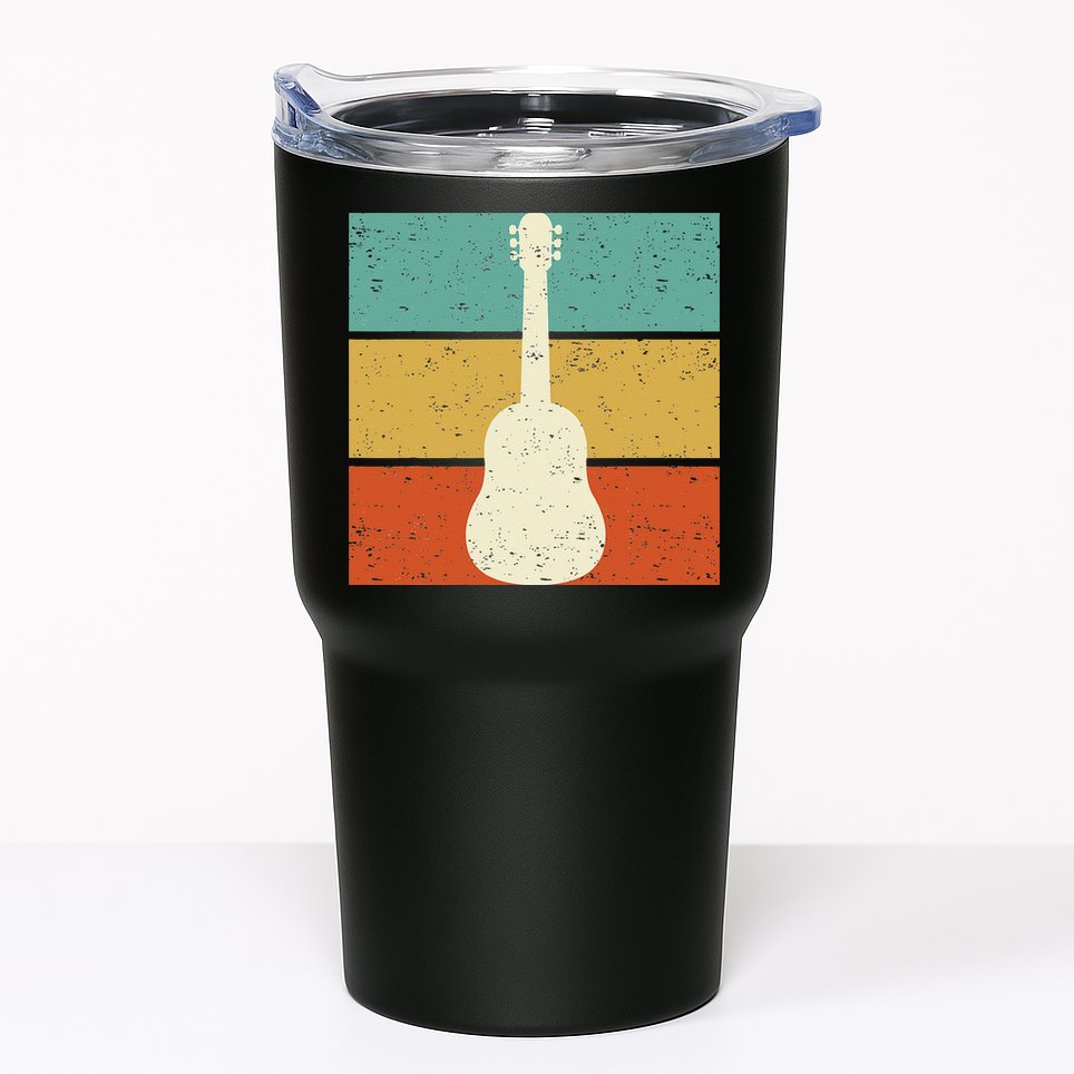 Vintage Guitar Player Design Guitarist I Acoustic Guitar Tumbler