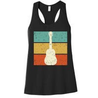 Vintage Guitar Player Design Guitarist I Acoustic Guitar Women's Racerback Tank