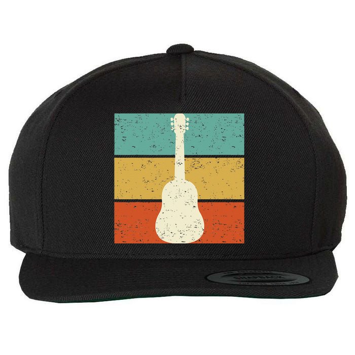 Vintage Guitar Player Design Guitarist I Acoustic Guitar Wool Snapback Cap