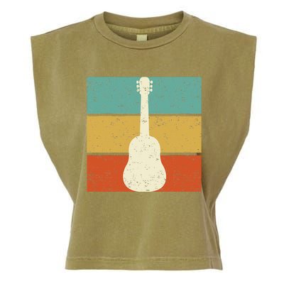 Vintage Guitar Player Design Guitarist I Acoustic Guitar Garment-Dyed Women's Muscle Tee