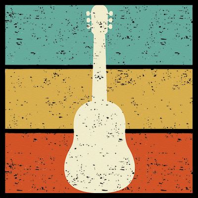 Vintage Guitar Player Design Guitarist I Acoustic Guitar T-Shirt