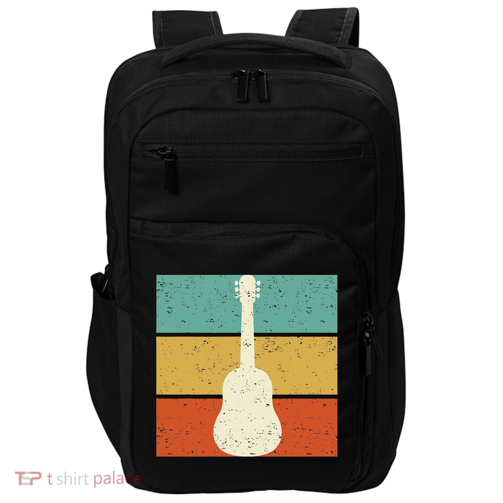 Vintage Guitar Player Design Guitarist I Acoustic Guitar Impact Tech Backpack