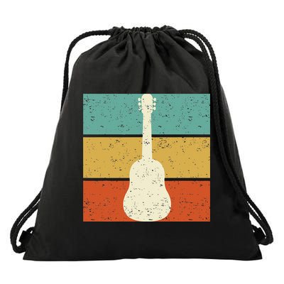 Vintage Guitar Player Design Guitarist I Acoustic Guitar Drawstring Bag