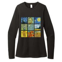 Van Gogh Paintings Sunflowers Starry Night Womens CVC Long Sleeve Shirt