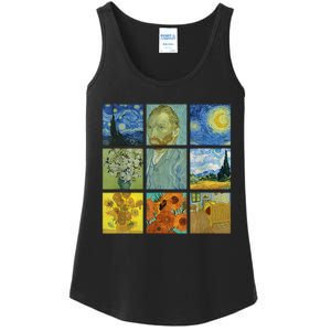 Van Gogh Paintings Sunflowers Starry Night Ladies Essential Tank