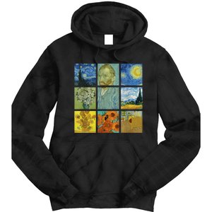 Van Gogh Paintings Sunflowers Starry Night Tie Dye Hoodie