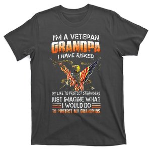 Veteran Grandpa Proud Vet Grandfather Fathers Day T-Shirt