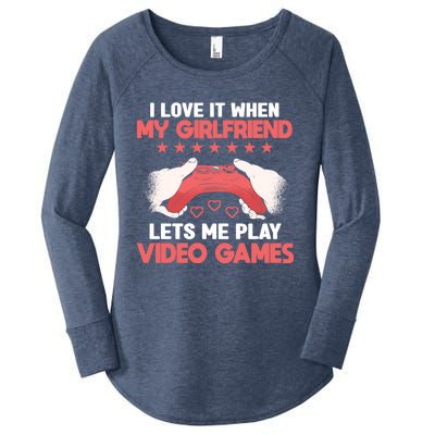 Video Game Player Gaming Joystick Controller Console Gamer Gift Women's Perfect Tri Tunic Long Sleeve Shirt