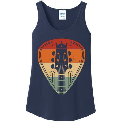 Vintage Guitar Pick Guitarist Lover Instrument Retro Ladies Essential Tank