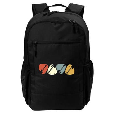 Vintage Guitar Pick Retro Guitarists Bassist Gifts Backpack