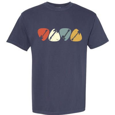 Vintage Guitar Pick Retro Guitarists Bassist Gifts Garment-Dyed Heavyweight T-Shirt