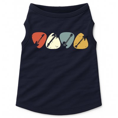 Vintage Guitar Pick Retro Guitarists Bassist Gifts Doggie Tank