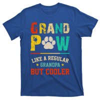 Vintage Grand Paw Like Regular Grandpa But Cooler Dogs Cute Gift T-Shirt