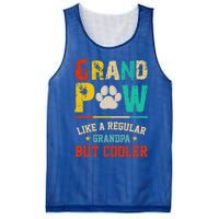 Vintage Grand Paw Like Regular Grandpa But Cooler Dogs Cute Gift Mesh Reversible Basketball Jersey Tank