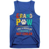 Vintage Grand Paw Like Regular Grandpa But Cooler Dogs Cute Gift Tank Top