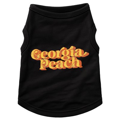 Vintage Georgia Peach Funny Cute Retro 70's Summer Doggie Tank