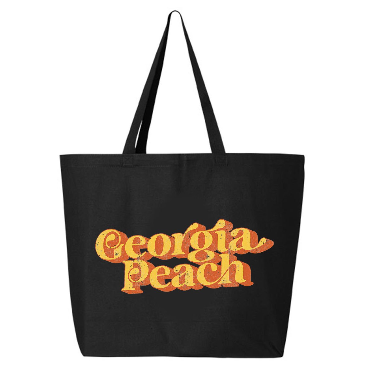 Vintage Georgia Peach Funny Cute Retro 70's Summer 25L Jumbo Tote
