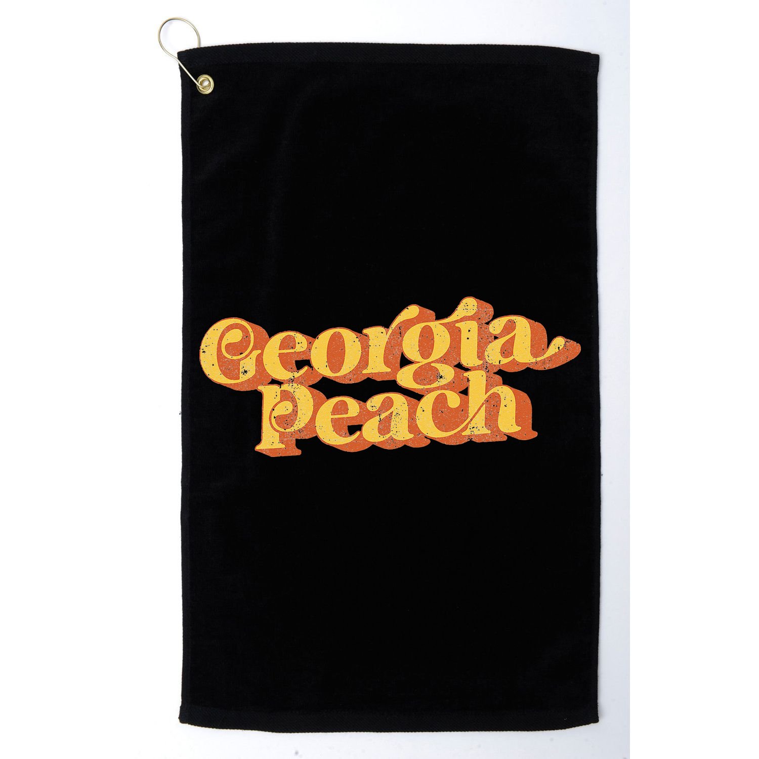 Vintage Georgia Peach Funny Cute Retro 70's Summer Golf Towel