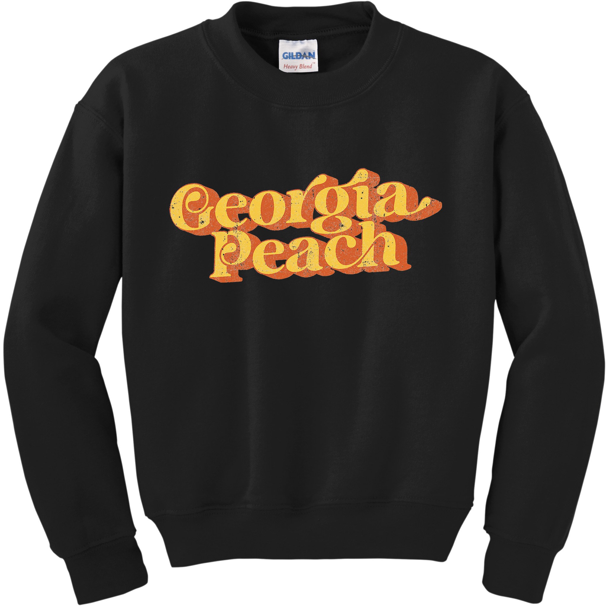 Vintage Georgia Peach Funny Cute Retro 70's Summer Kids Sweatshirt
