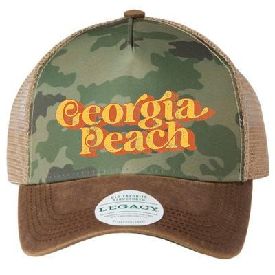 Vintage Georgia Peach Funny Cute Retro 70S Summer Legacy Tie Dye Trucker Hat