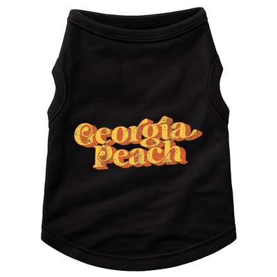 Vintage Georgia Peach Funny Cute Retro 70S Summer Doggie Tank