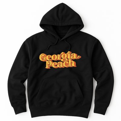 Vintage Georgia Peach Funny Cute Retro 70S Summer Hoodie