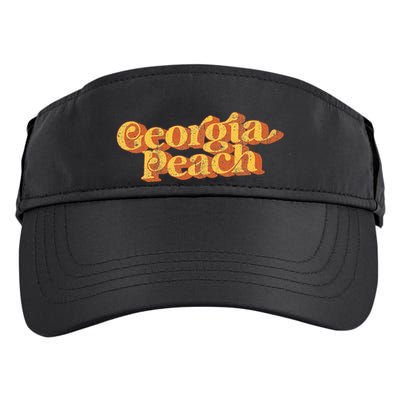 Vintage Georgia Peach Funny Cute Retro 70S Summer Adult Drive Performance Visor