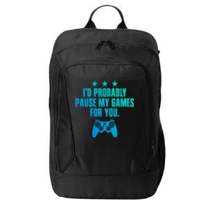 Video Game Player Gaming Joystick Controller Console Gamer Meaningful Gift City Backpack