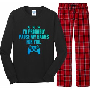 Video Game Player Gaming Joystick Controller Console Gamer Meaningful Gift Long Sleeve Pajama Set