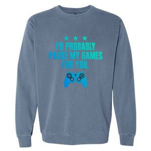 Video Game Player Gaming Joystick Controller Console Gamer Meaningful Gift Garment-Dyed Sweatshirt