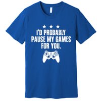 Video Game Player Gaming Joystick Controller Console Gamer Gift Premium T-Shirt