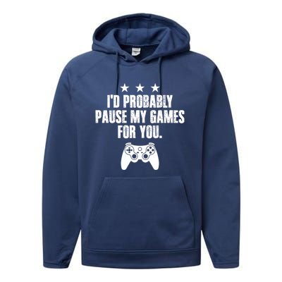 Video Game Player Gaming Joystick Controller Console Gamer Gift Performance Fleece Hoodie