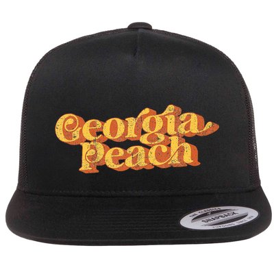 Vintage Georgia Peach 70s Summer Flatbill Hat