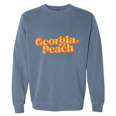 Vintage Georgia Peach 70s Summer Garment-Dyed Sweatshirt