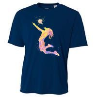 Volleyball Girl Player, Watercolor Volleyball Player Girl Cooling Performance Crew T-Shirt