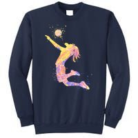 Volleyball Girl Player, Watercolor Volleyball Player Girl Sweatshirt