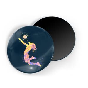 Volleyball Girl Player, Watercolor Volleyball Player Girl Magnet